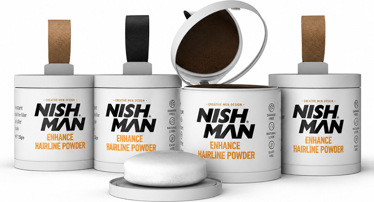 NISHMAN Enhance Hairline Powder חום MEDIUM BROWN