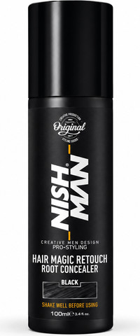 NISHMAN Hair Magic Retouch Root Concealer – Black צבע שורשים