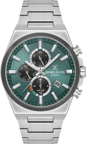 שעון גבר Daniel Klein Elite DK.1.14347-4 – כסוף לוח ירוק