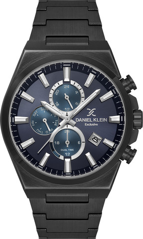 שעון גבר Daniel Klein Elite DK.1.14347-6 – שחור לוח כחול