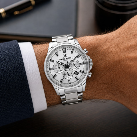 שעון גבר Daniel Klein Exclusive DK.6.14440-1 – כסוף מלא בעיצוב יוקרתי ונקי