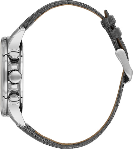 שעון גבר Daniel Klein Exclusive DK.6.14441-4 – כסף עם רצועת עור אפורה ונגיעות כחולות