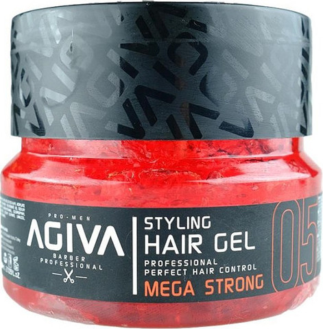 Agiva Styling Hair Gel Mega Strong - Red 700ml - אחיזה מקסימלית לעיצוב בלתי מנוצח