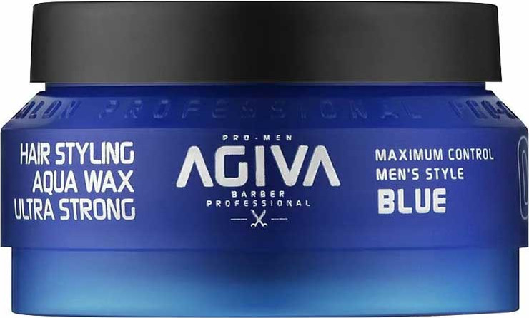 ווקס לשיער Agiva Hair Wax 02 NAVY BLUE Aqua Wax Ultra Strong 90mL אגיבה