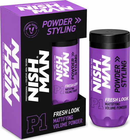 NISHMAN P1 Fresh Look Mattifying Volume Powder – אבקת נפח מט למראה טבעי