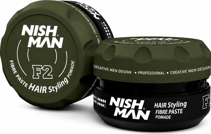 NISHMAN F2 Fibre Paste Pomade – פייבר פייסט לעיצוב גמיש ומרקם עשיר