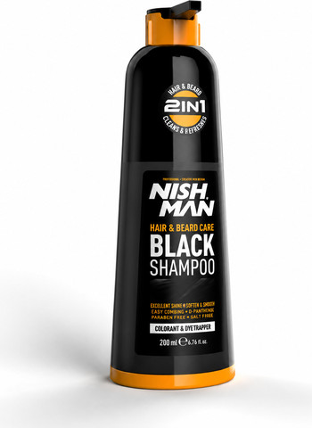NISHMAN 2in1 Black Shampoo – שמפו שחור לשיער ולזקן