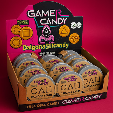 Squid Games Dalgona Candy סוכריית דלגונה בסגנון משחקי הדיונון