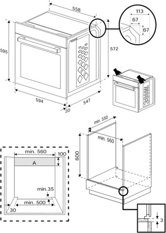תנור בנוי - 72 ליטר Beko בקו BBIM13303X