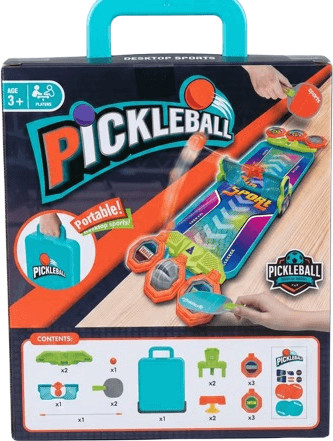 פיקלבול שולחני לילדים במזוודה – משחק Pickleball נייד ל־2 שחקנים לבית ולנסיעות