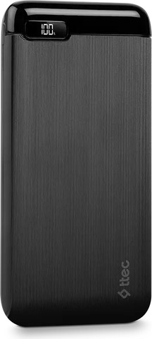 מטען נייד עם חיבור USB-C ושני חיבורי USB-A בנפח 10K TTEC שחור