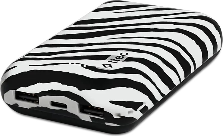 מטען נייד מעוצב עם חיבור USB-C ושני חיבורי USB-A בנפח 10,000mAh TTEC בחרו צבע שחור