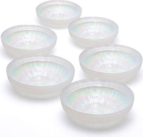 סט 6 מרקיות זכוכית צבע פנינה MARTINEZ PEARL