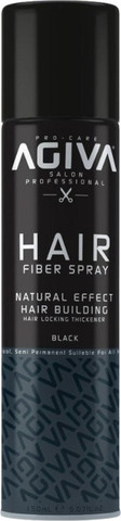 ספריי מילוי לשיער בצבע שחור 150 מ"ל Agiva Hair Fiber Spray Black