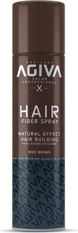 ספריי מילוי לשיער בצבע חום 150 מ"ל Agiva Hair Fiber Spray Brown