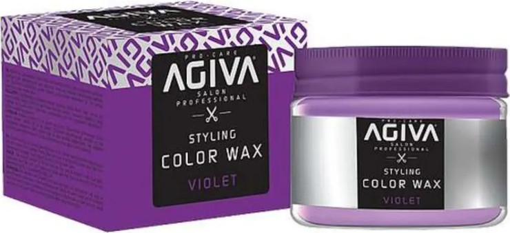 ווקס צובע זמני בצבע סגול Agiva Hair Styling Color Wax Purple