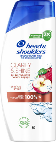 שמפו יומיומי למניעת קשקשים לטיהור עמוק מכיל חומץ תפוחים