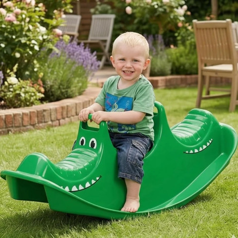 נדנדת טריו תנין תלת מושבית לילדים מבית Dantoy