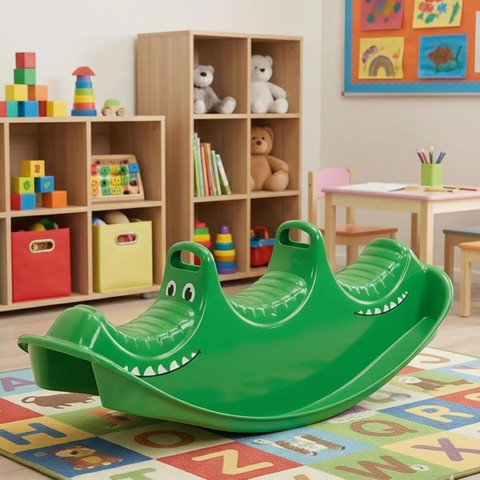 נדנדת טריו תנין תלת מושבית לילדים מבית Dantoy