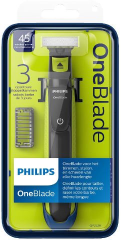ONE BLADE, מכשיר לעיצוב זיפים 45 דקות פעולה