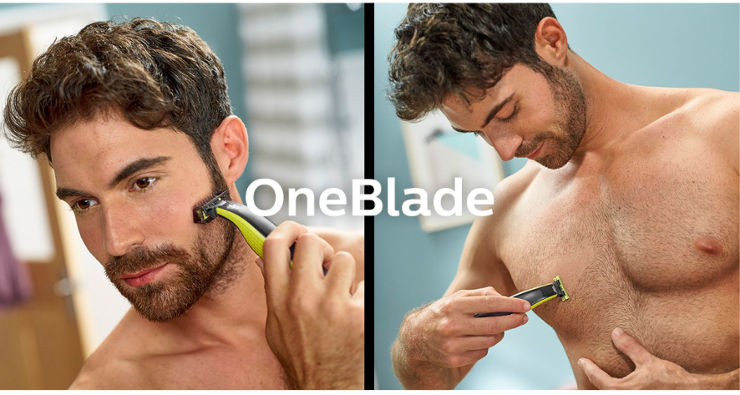 ONE BLADE, מכשיר לעיצוב זיפים וגילוח פנים וגוף 45 דקות פעולה