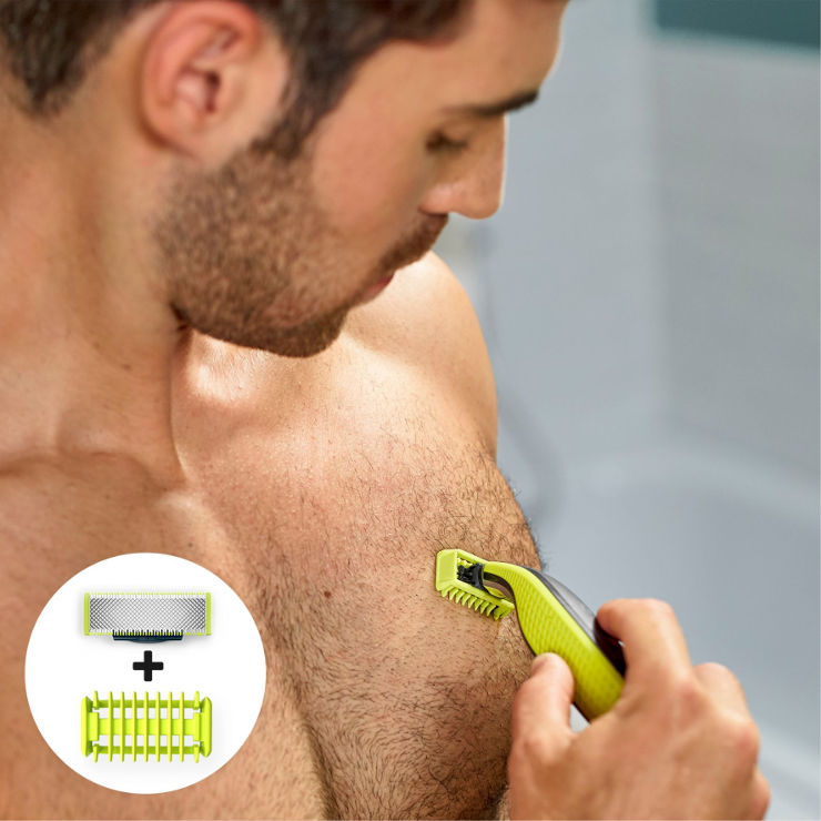 ONE BLADE, מכשיר לעיצוב זיפים וגילוח פנים וגוף 45 דקות פעולה