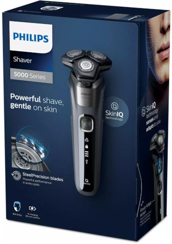 מכונת גילוח חשמלית נטענת לשימוש יבש/רטוב Philips פיליפס series 5000 SkinIQ S5587/10