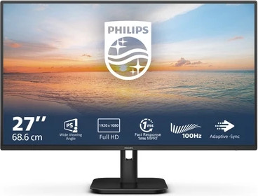 מסך מחשב Philips 1000 series 27E1N1100A/01 בגודל 27 אינץ' בצבע שחור