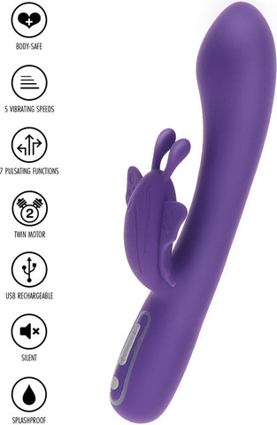 ויברטור הפרפרים | עוצמתי במיוחד | Butterfly Vibrator ,סגול