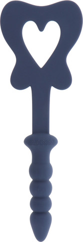 פלג אנאלי בצורת שוט | Silicone Paddle and Plug ,כחול