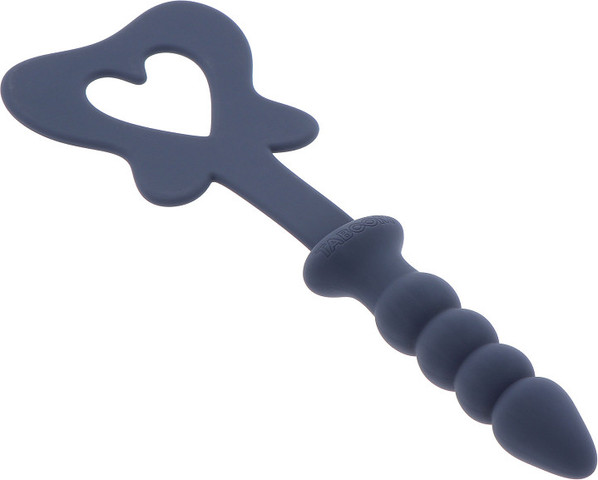 פלג אנאלי בצורת שוט | Silicone Paddle and Plug ,כחול