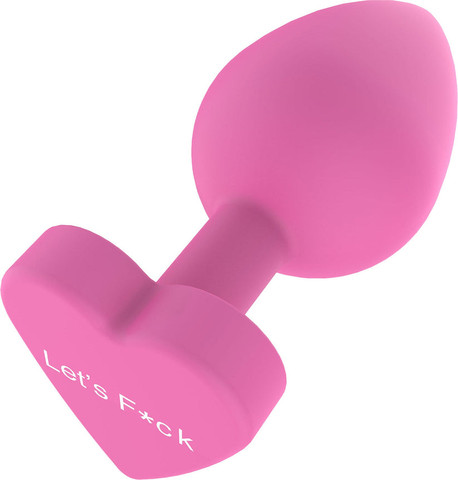 פלאג אנאלי בצורת לב ומסרים שובבים  8.5 ס"מ | Buttplug Let's Fuck ,ירוק
