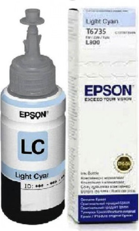 דיו למדפסת EPSON T6735 לייט ציאן מקורי (70מ"ל/1,800 דפים)