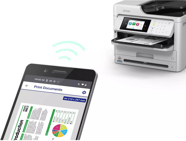 מדפסת הזרקת דיו אלחוטית משולב לעסקים Epson אפסון WorkForce Pro WF-M5899DWF