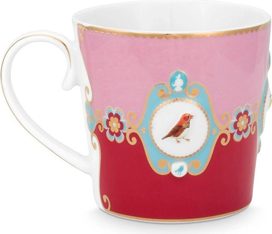 מאג פורצלן אדום-ורוד 250 מל Love Birds מבית PIP STUDIO