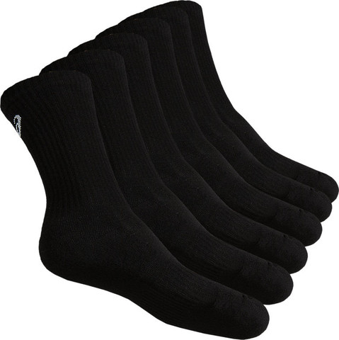 ASICS Unisex 6PPK CREW SOCK גרבי ספורט וריצה יוניסקס אסיקס גרביים ארוכות מארז שישיה צבע שחור