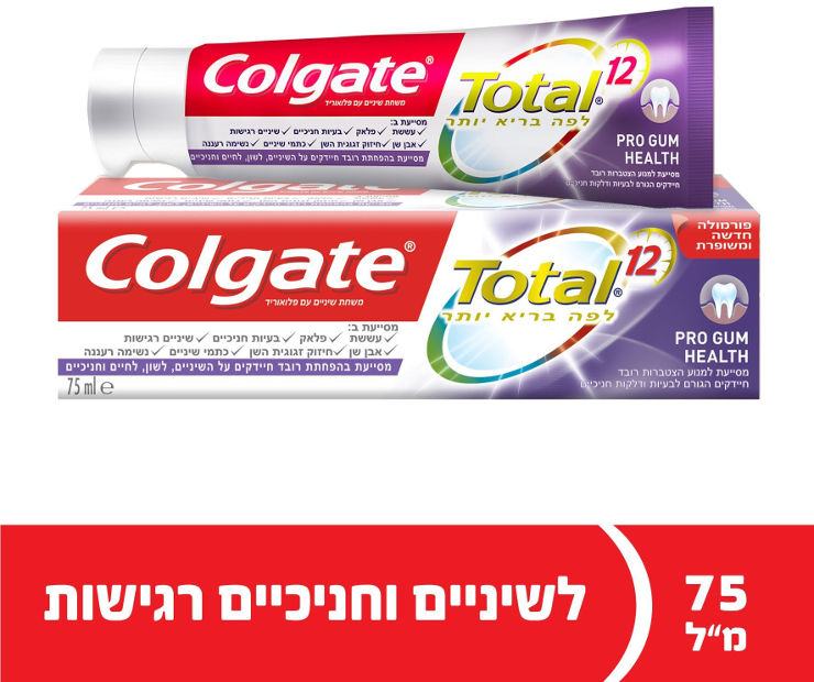 משחת שיניים לחניכיים טוטאל פרו גאם מסייעת בבעיות חניכיים ושיניים רגישות