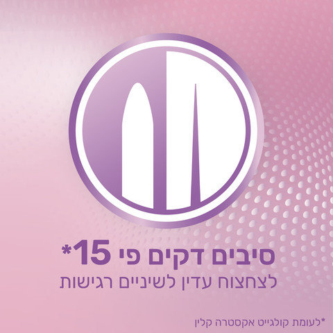 ג'נטל קלין סנסיטיב מברשת שיניים למבוגרים בעלת סיבים רכים ניקוי עדין לשיניים רגישות