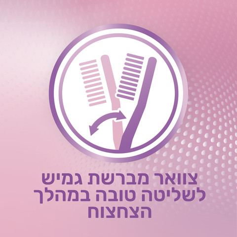 ג'נטל קלין סנסיטיב מברשת שיניים למבוגרים בעלת סיבים רכים ניקוי עדין לשיניים רגישות