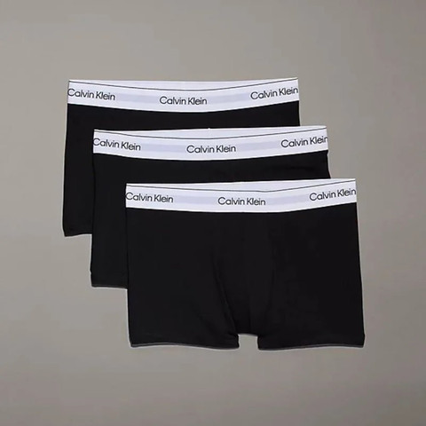 מארז שלישיית בוקסרים קלווין קליין 3 Pack Trunks גברים - קלווין קליין - Black