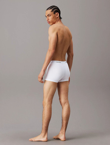 מארז שלישיית בוקסרים קלווין קליין 3 Pack Trunks - Icon Cotton Stretch גברים - קלווין קליין - White