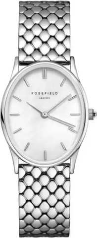שעון נשים Rosefield Oval Pearl OWGSS-OV03 כסוף עם לוח פנינה
