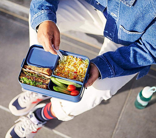 קופסת אוכל Bento גדולה רימון