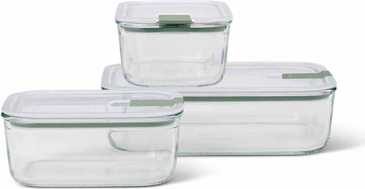 סט 3 קופסאות אוכל זכוכית easyclip SAGE M