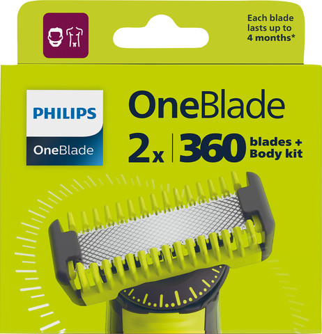 ONE BLADE סכינים לעיצוב פנים וגוף 60 דקות פעולה - להב 360 חדשני מתכוונן
