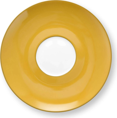 ספל ותחתית פורצלן Lily&Lotus Tiles Yellow בנפח 300 מל מבית Pip Studio