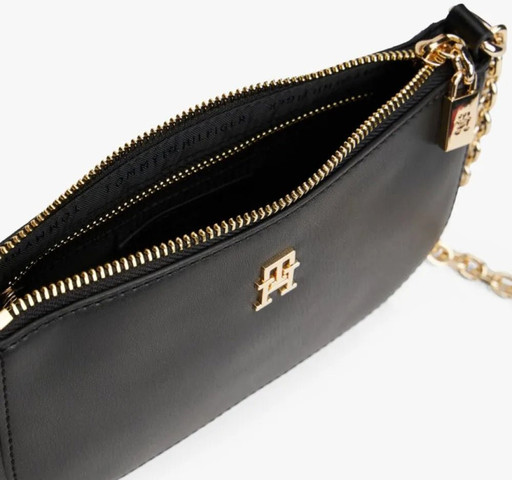 תיק טומי הילפיגר Monogram Chain Strap נשים - טומי הילפיגר - Black