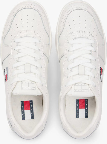 נעלי טומי הילפיגר The Greenwich Leather Contrast Heel Trainers נשים