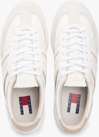 נעלי טומי הילפיגר The Greenwich Leather Mixed Texture Platform Trainers נשים