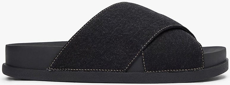 כפכפי טומי הילפיגר Denim Crossover Strap Lightweight Slides נשים